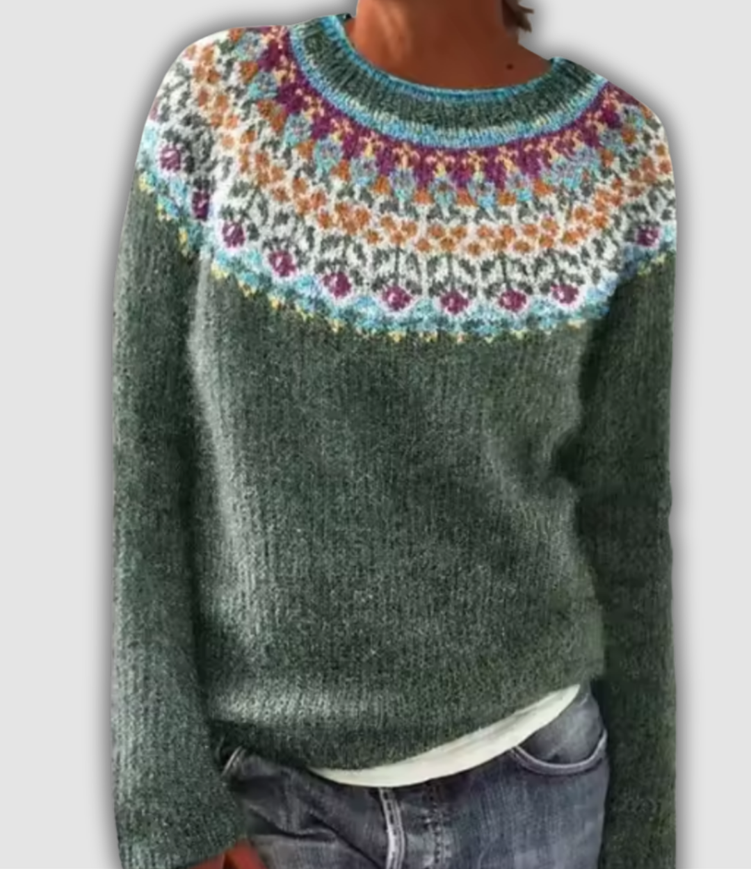 Celina™ | Gemütlicher Retro Pullover