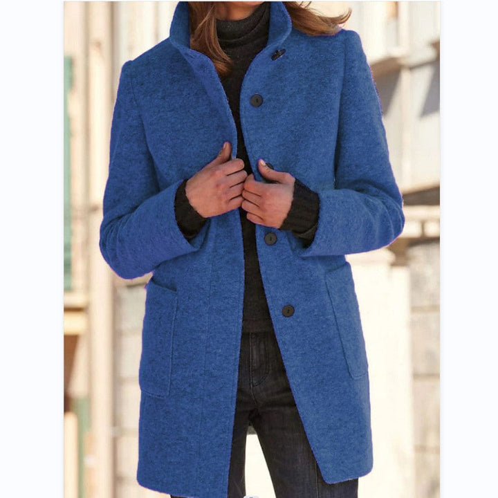 Vintora™ | Retro Damen-Windjacke mit Knöpfen und Stehkragen