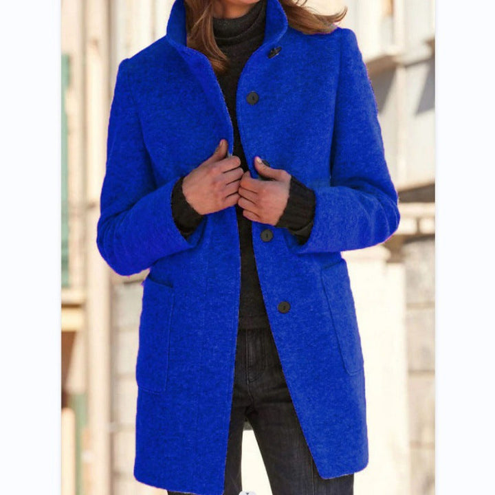 Vintora™ | Retro Damen-Windjacke mit Knöpfen und Stehkragen