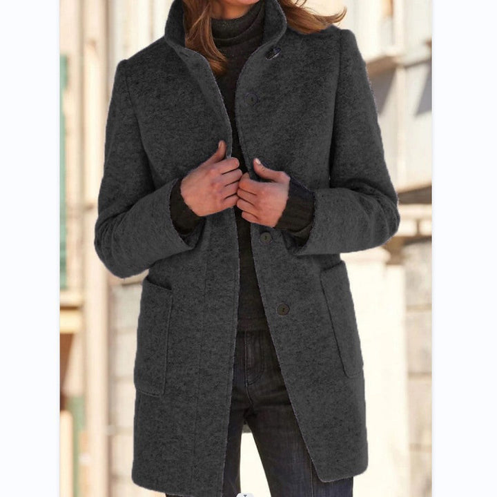 Vintora™ | Retro Damen-Windjacke mit Knöpfen und Stehkragen