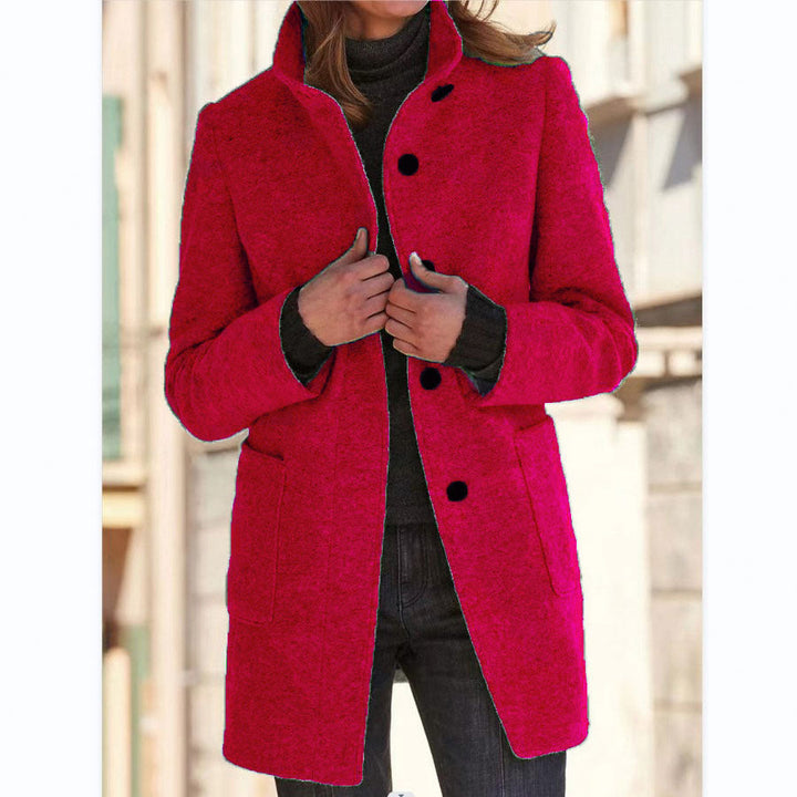 Vintora™ | Retro Damen-Windjacke mit Knöpfen und Stehkragen