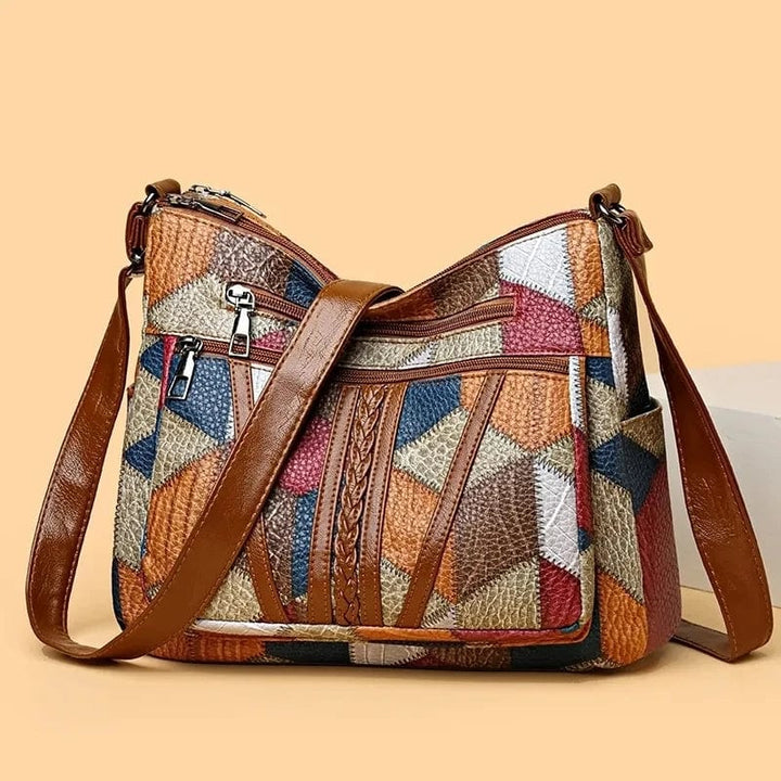 Marlene™ | Patchwork Schultertasche mit Charakter