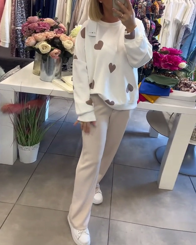 Mila™ | Kuscheliger Pullover mit Herz-Print