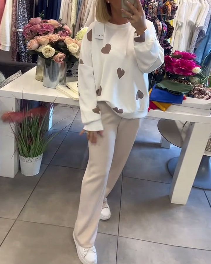 Mila™ | Kuscheliger Pullover mit Herz-Print