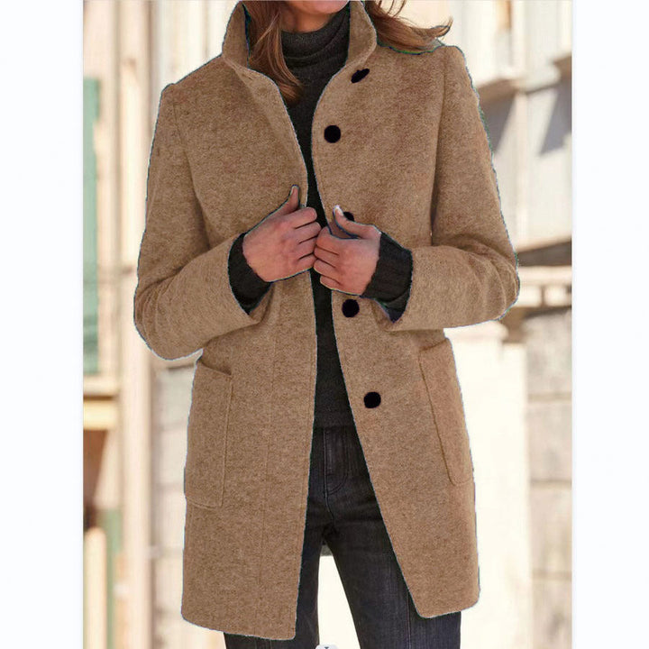 Vintora™ | Retro Damen-Windjacke mit Knöpfen und Stehkragen