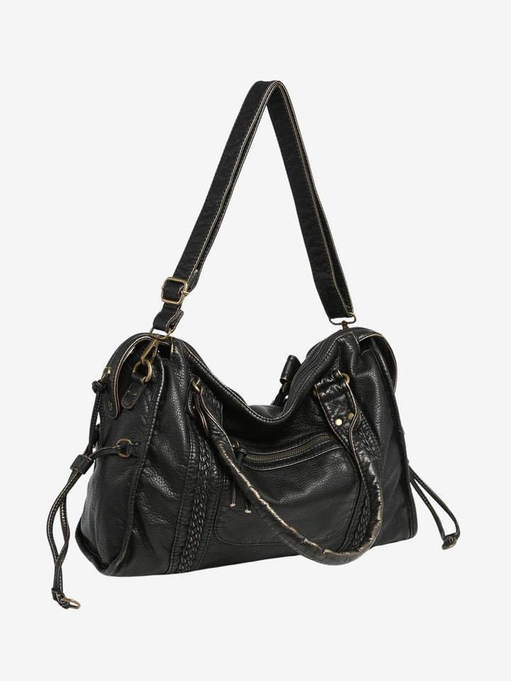 Arabell™ | Schwarze Damen Schultertasche
